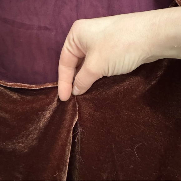 NWT Free People OB1362945 Gum Drop Mini Dress size XS Chocolate Brown Velvet - Picture 4 of 4